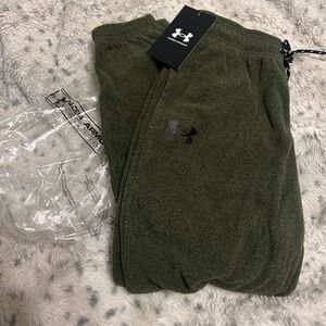 Boys Underarmour Baroque Green fleece sweatpants size youth small